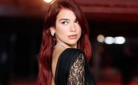 dua lipa nips|Dua Lipa Went Braless in a Black Lace.